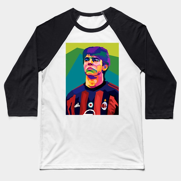 Ricardo Kaka Wpap Pop Art Baseball T-Shirt by Zet Art